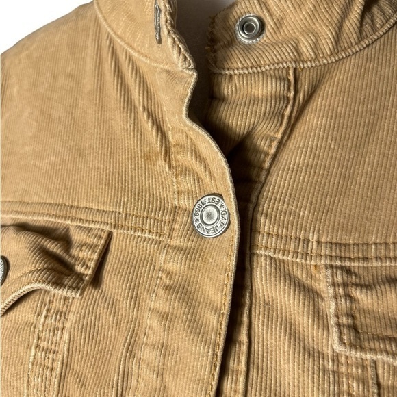Gap Stretch Khaki Corduroy Button Up Jacket Woman’s Sz M Vintage Stretch - Picture 3 of 6